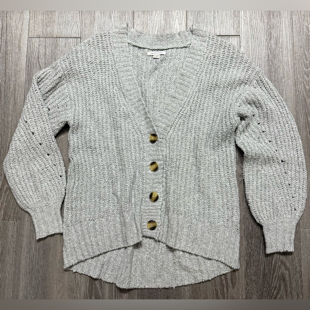 American Eagle knit grey oversized cardigan